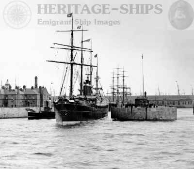 Parisian - departing the dock at Liverpool